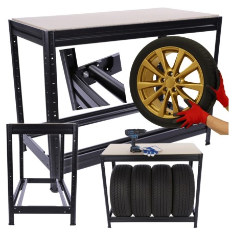 Stojak na opony regał na koła OBROTOWE ROLKI 87X120X60 cm SOLIDNY POLSKI