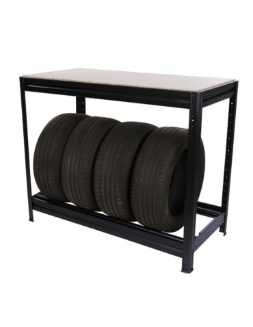 Regały na opony (półka) - Stojak na opony regał na koła OBROTOWE ROLKI 87X120X60 cm SOLIDNY POLSKI - product 5