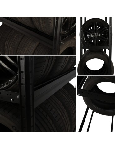 Regały na opony (półka) - Stojak na opony regał na koła OBROTOWE ROLKI 87X120X60 cm SOLIDNY POLSKI - product 10