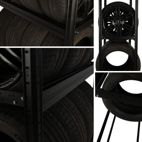 Stojak na opony regał na koła OBROTOWE ROLKI 87X120X60 cm SOLIDNY POLSKI