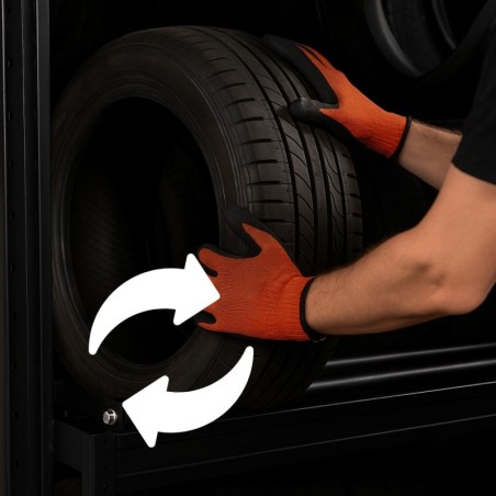 Stojak na opony regał na koła OBROTOWE ROLKI 87X120X60 cm SOLIDNY POLSKI