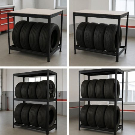 Stojak na opony regał na koła OBROTOWE ROLKI 87X120X60 cm SOLIDNY POLSKI