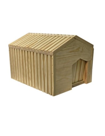 Domek dla jeża naturalny drewniany EKO 25x36x27 cm budka ogrodowa zimowa - product 2