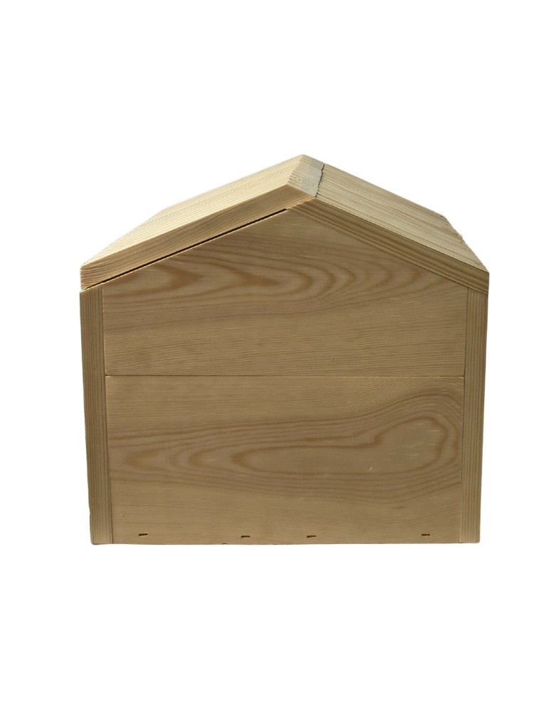 Dom dla jeży - Domek dla jeża naturalny drewniany EKO 25x36x27 cm budka ogrodowa zimowa - product MODO24.PL 5