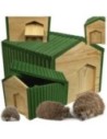 Domek dla jeża EKO impregnowany 25x36x27 cm legowisko ogrodowe zimowe