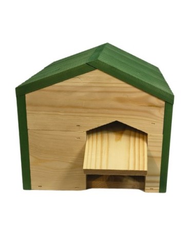 Dom dla jeży - Domek dla jeża EKO impregnowany 25x36x27 cm legowisko ogrodowe zimowe - product 6