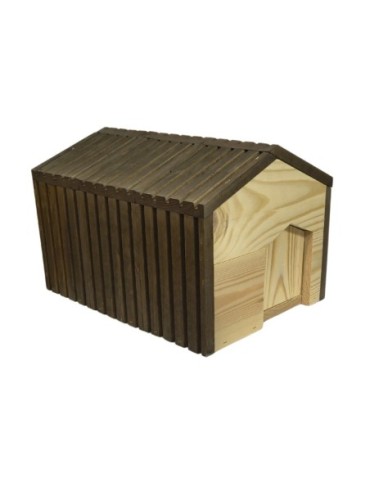 Domek dla jeża drewniany EKO impregnowany 25x36x27 cm ogrodowe legowisko - product 2