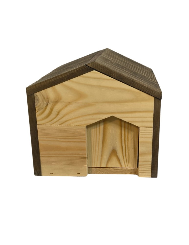 Dom dla jeży - Domek dla jeża drewniany EKO impregnowany 25x36x27 cm ogrodowe legowisko - product MODO24.PL 4