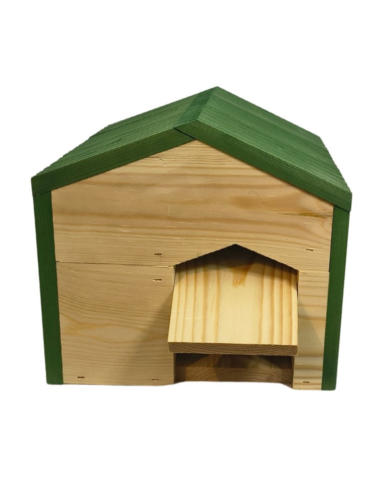 Dom dla jeży - Domek dla jeża EKO impregnowany 25x36x27 cm z siankiem i miseczką legowisko - product MODO24.PL 6