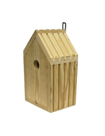 Budka lęgowa dla ptaków sikorek kosa WLOT A 2,8 cm ZMONTOWANA lamele drewno eko - product 2