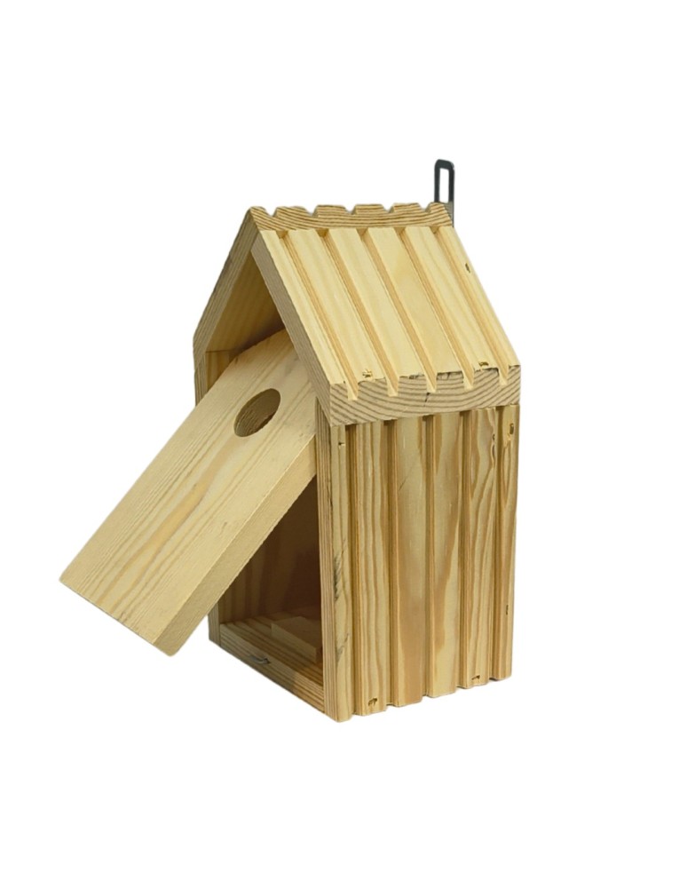 Budki Lęgowe - Budka lęgowa dla ptaków sikorek kosa WLOT A 2,8 cm ZMONTOWANA lamele drewno eko - product MODO24.PL 6