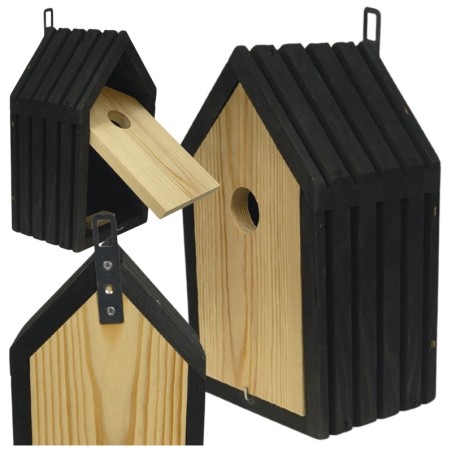 Budka lęgowa dla ptaków sikorek kosa WLOT A 2,8 cm ZMONTOWANA lamele drewno