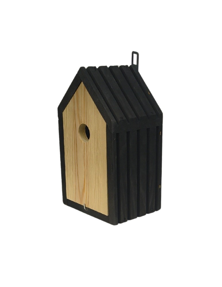 Budki Lęgowe - Budka lęgowa dla ptaków sikorek kosa WLOT A 2,8 cm ZMONTOWANA lamele drewno - product MODO24.PL 2