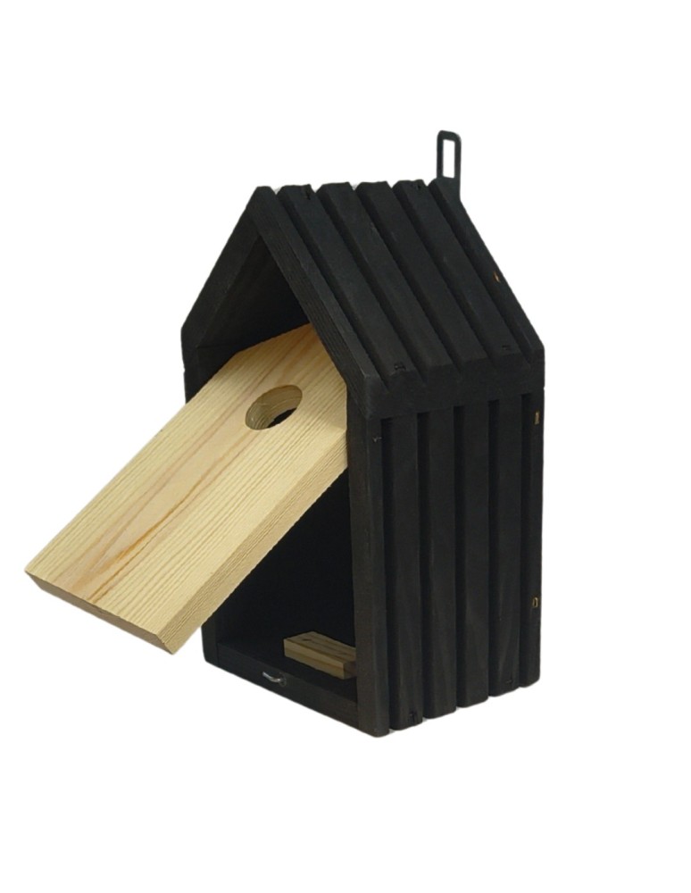 Budki Lęgowe - Budka lęgowa dla ptaków sikorek kosa WLOT A 2,8 cm ZMONTOWANA lamele drewno - product MODO24.PL 6