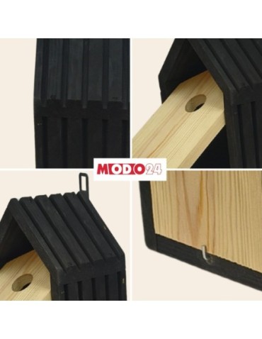 Budki Lęgowe - Budka lęgowa dla ptaków sikorek kosa WLOT A 2,8 cm ZMONTOWANA lamele drewno - product 8