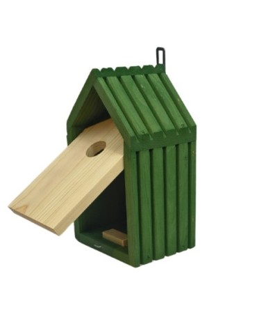 Budki Lęgowe - Budka lęgowa dla ptaków sikorek kosa WLOT A 2,8 cm ZMONTOWANA lamele impregnat - product 6