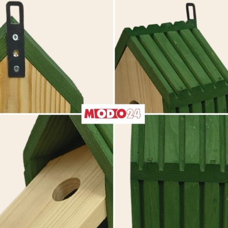 Budka lęgowa dla ptaków sikorek kosa WLOT A 2,8 cm ZMONTOWANA lamele impregnat