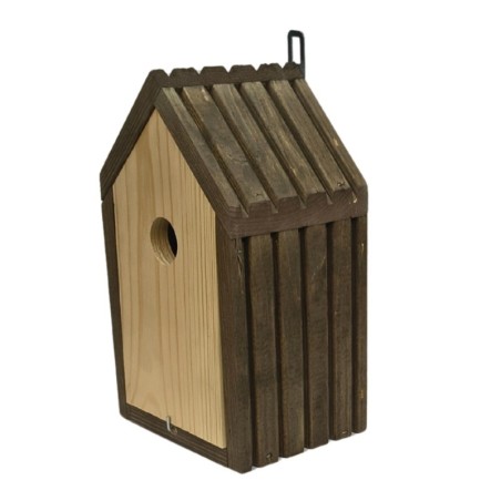 Budka lęgowa dla ptaków sikorek kosa WLOT A 2,8 cm ZMONTOWANA lamele impregnat