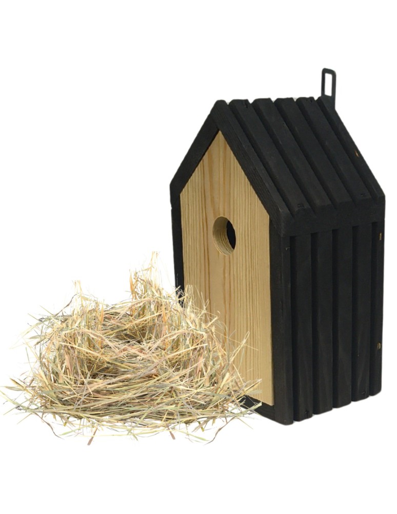 Budki Lęgowe - Budka lęgowa dla ptaków sikorek kosa WLOT A 2,8 cm ZMONTOWANA sianko IMPREGNAT - product MODO24.PL 2