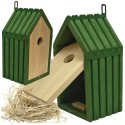 Budka lęgowa dla ptaków sikorek kosa WLOT A 2,8 cm GOTOWA sianko IMPREGNAT