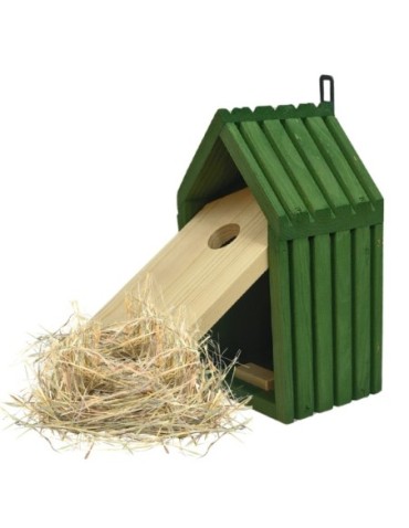 Budki Lęgowe - Budka lęgowa dla ptaków sikorek kosa WLOT A 2,8 cm GOTOWA sianko IMPREGNAT - product 6