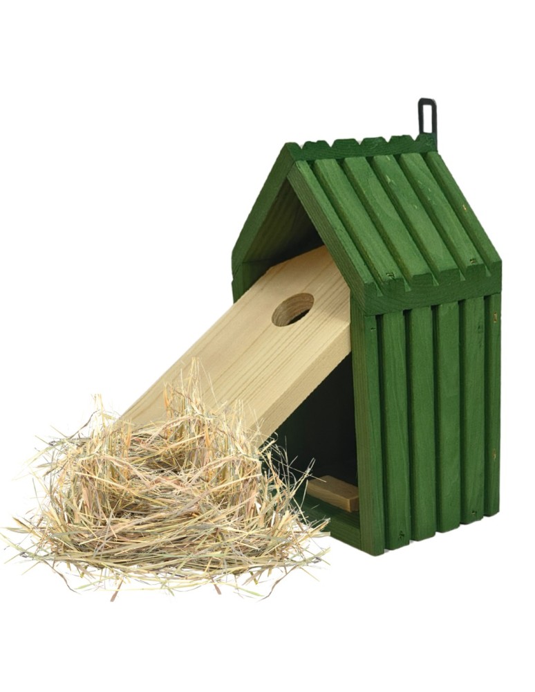 Budki Lęgowe - Budka lęgowa dla ptaków sikorek kosa WLOT A 2,8 cm GOTOWA sianko IMPREGNAT - product MODO24.PL 6