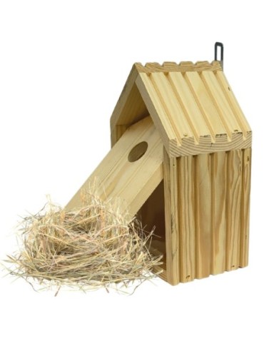 Budki Lęgowe - Budka lęgowa dla ptaków sikorek kosa WLOT A 2,8 cm ZMONTOWANA sianko DREWNO - product 6