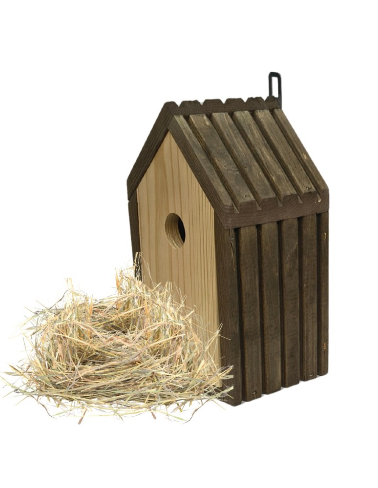 Budki Lęgowe - Budka lęgowa dla ptaków sikorek kosa WLOT A 2,8 cm GOTOWA sianko IMPREGNAT - product MODO24.PL 2