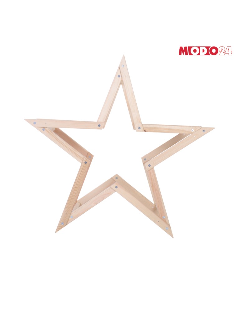 Gwiazda Świąteczna ModoStar - Gwiazda świąteczna 3D kompaktowa składana ModoStar 114 cm drewniana stojąca - produkt MODO24.PL 3