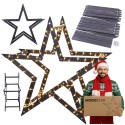Gwiazda świąteczna 3D składana łatwy montaż ModoStar 114cm drewniana CZARNA