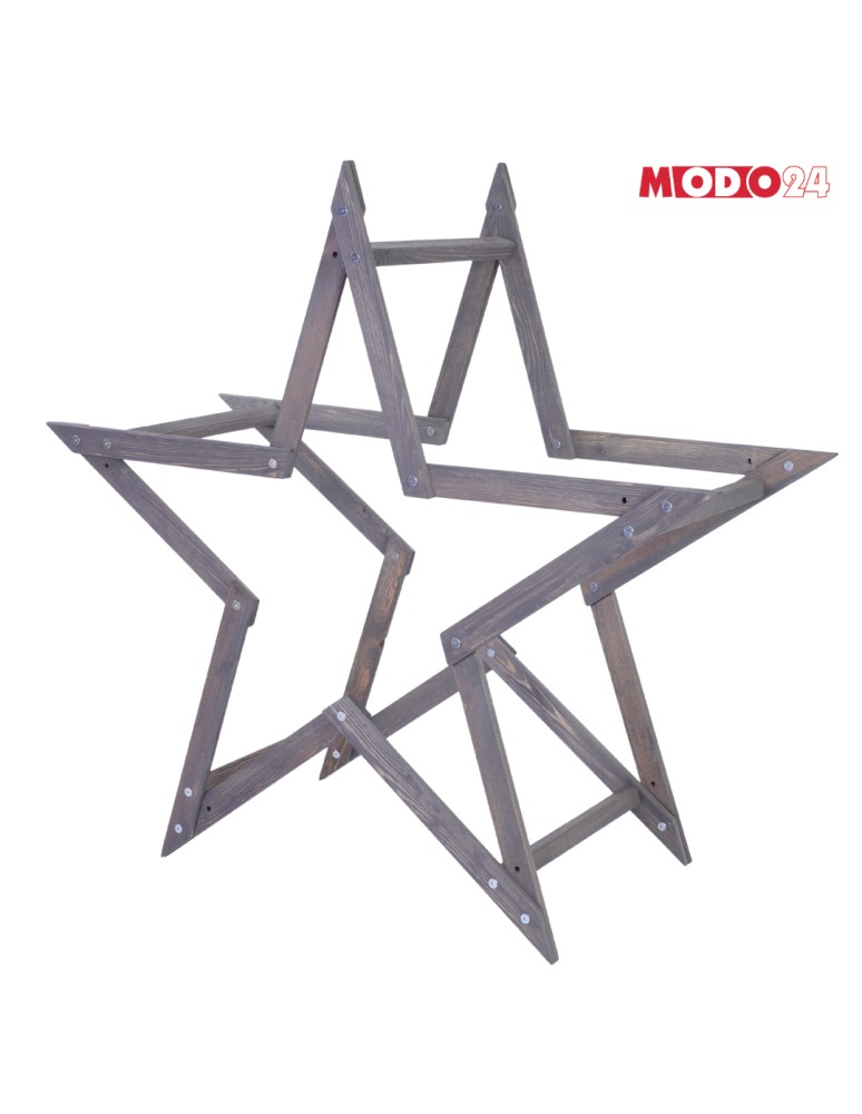 Gwiazda Świąteczna ModoStar - Gwiazda świąteczna 3D ulepszona z koziołków ModoStar 114cm drewno IMPREGNAT - produkt MODO24.PL 2