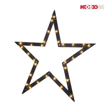 Gwiazda zawieszana świąteczna szybki montaż ModoStar 114cm drewniana CZARNA