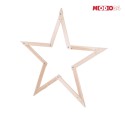 Gwiazda zawieszana świąteczna kompaktowa ModoStar 114cm naturalna drewniana