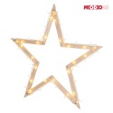 Gwiazda zawieszana świąteczna kompaktowa ModoStar 114cm naturalna drewniana