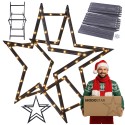 Gwiazda świąteczna 3D składana łatwy montaż ModoStar 139cm drewniana CZARNA
