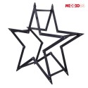 Gwiazda świąteczna 3D składana łatwy montaż ModoStar 139cm drewniana CZARNA