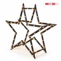 Gwiazda świąteczna 3D składana łatwy montaż ModoStar 139cm drewniana CZARNA