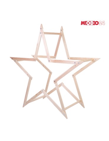 Gwiazda świąteczna 3D kompaktowa składana ModoStar 139cm naturalne drewno - produkt 2