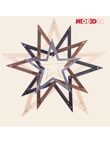 Gwiazda Świąteczna ModoStar - Gwiazda świąteczna 3D łatwe składanie ModoStar 139 cm drewniana IMPREGNAT - produkt 8