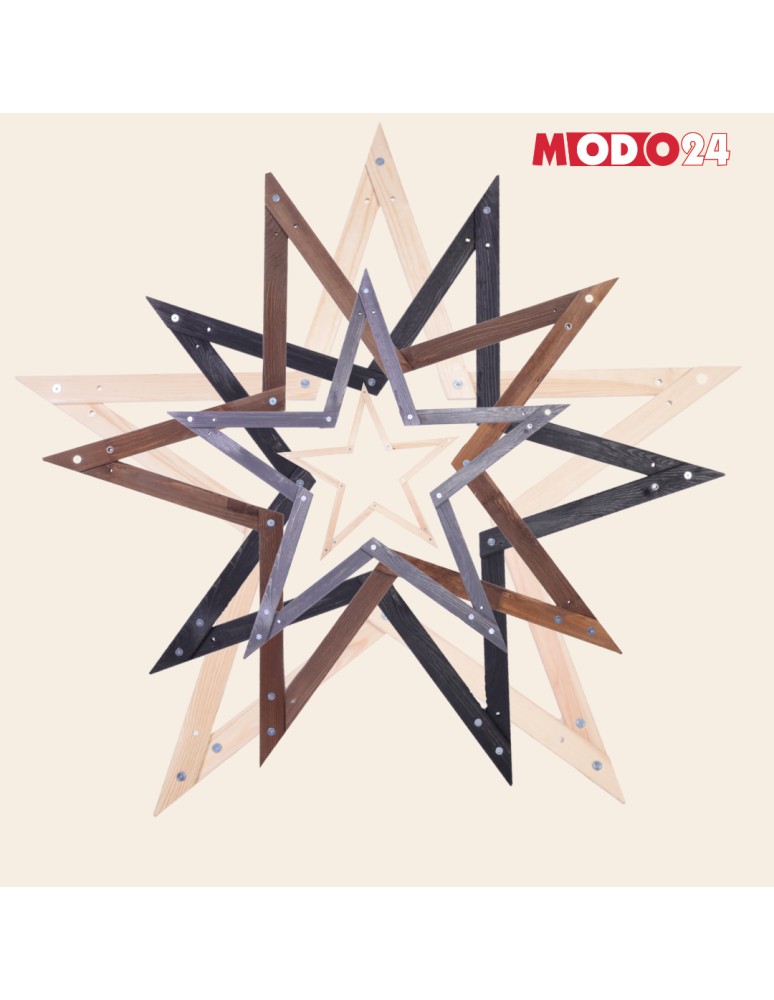 Gwiazda Świąteczna ModoStar - Gwiazda świąteczna 3D łatwe składanie ModoStar 139 cm drewniana IMPREGNAT - produkt MODO24.PL 8