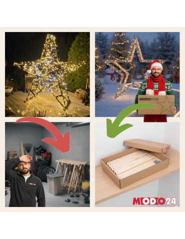 Gwiazda Świąteczna ModoStar - Gwiazda zawieszana świąteczna łatwe składanie ModoStar 139cm IMPREGNAT eko - produkt 7