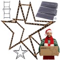 Gwiazda świąteczna 3D składana łatwy montaż ModoStar 189cm drewniana CZARNA