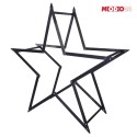 Gwiazda świąteczna 3D składana łatwy montaż ModoStar 189cm drewniana CZARNA