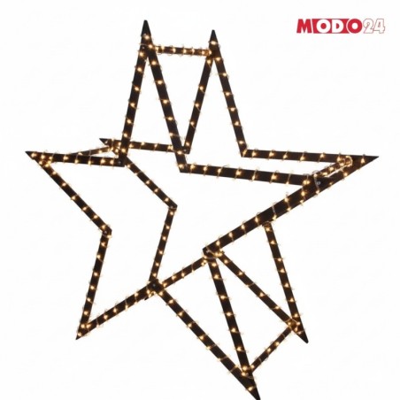 Gwiazda świąteczna 3D składana łatwy montaż ModoStar 189cm drewniana CZARNA