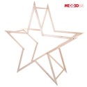 Gwiazda świąteczna 3D kompaktowa składana ModoStar 189 cm naturalna drewno