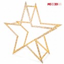 Gwiazda świąteczna 3D kompaktowa składana ModoStar 189 cm naturalna drewno