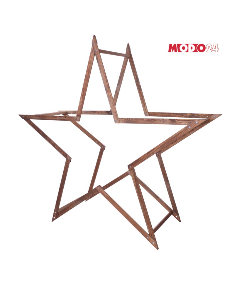 Gwiazda Świąteczna ModoStar - Gwiazda świąteczna 3D łatwe składanie ModoStar 189 cm drewniana IMPREGNAT - produkt MODO24.PL 2
