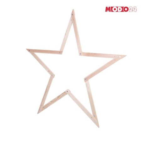 Gwiazda zawieszana świąteczna kompaktowa ModoStar 189cm naturalna drewniana
