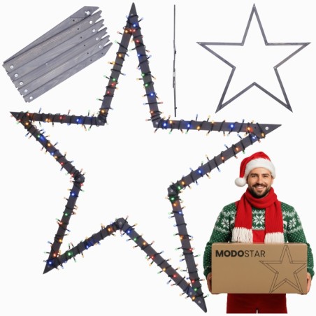 Gwiazda zawieszana świąteczna jak z koziołków ModoStar 189cm IMPREGNAT eko