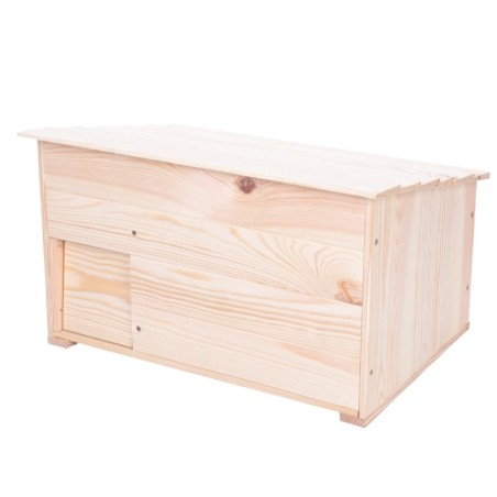 Domek dla jeża L budka drewniana naturalny ogrodowy całoroczny trwały eko